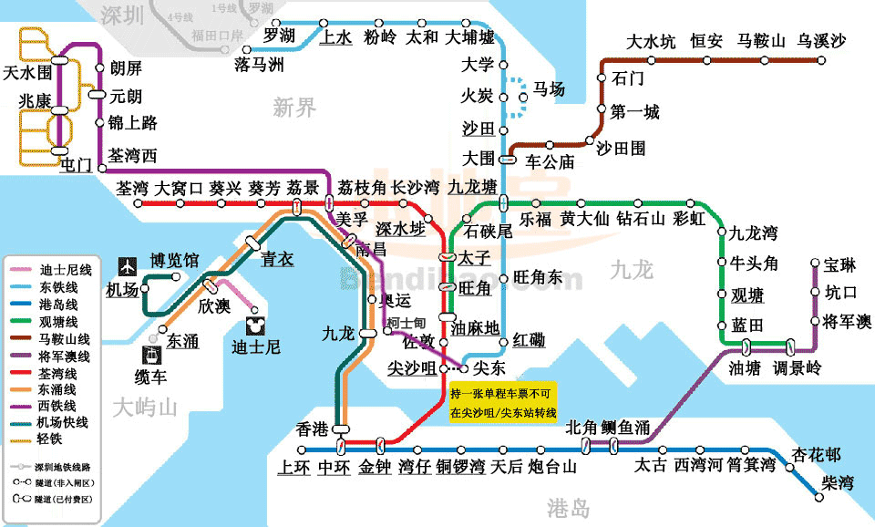 香港地铁购物地图攻略  香港购物 + 銀行服務