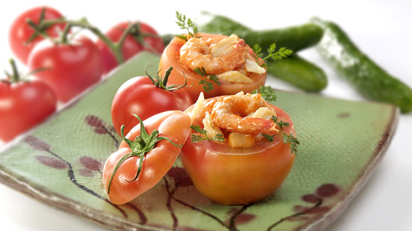 海鮮釀蕃茄  中菜 + 西式美食