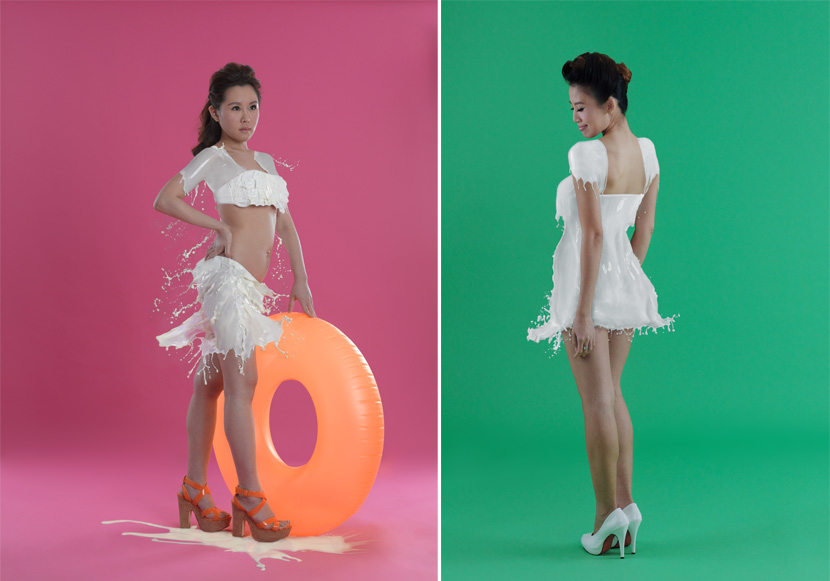 高速攝影拍出性感「牛奶裙」  攝影技術研討