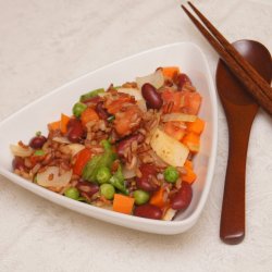 番茄雜菜炒糙米雜豆  中菜 + 西式美食